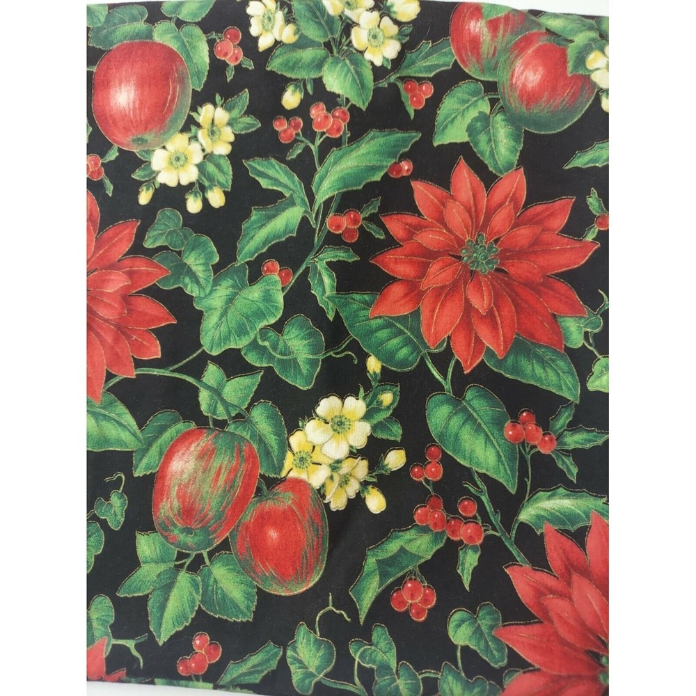 VTG 2008 Cranston Christmas Poinsettia VIP Print Works Fabric 44"x108"